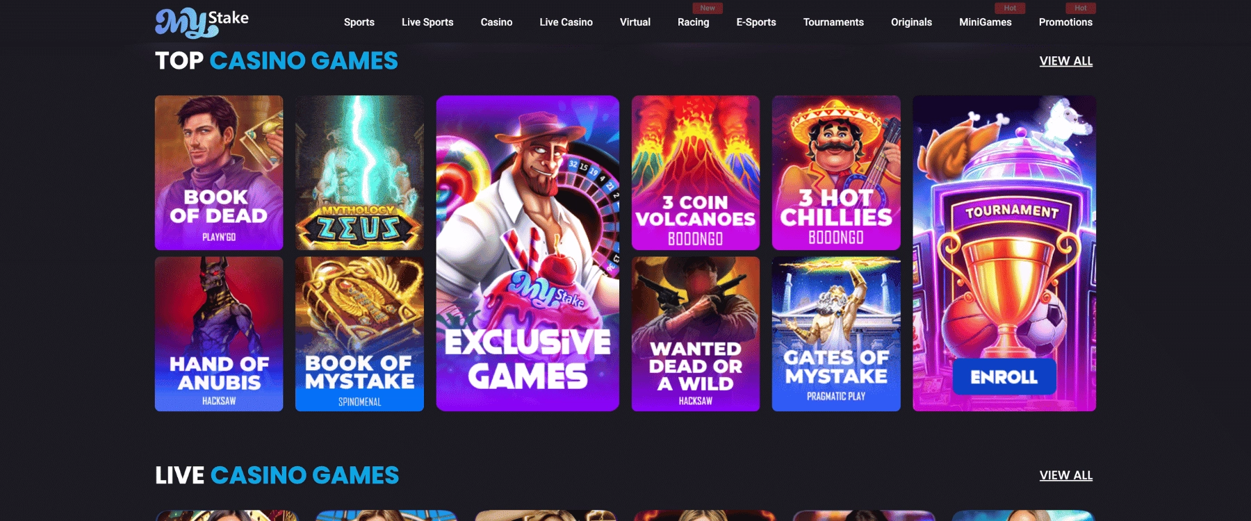 MyStake Casino Non GamStop
