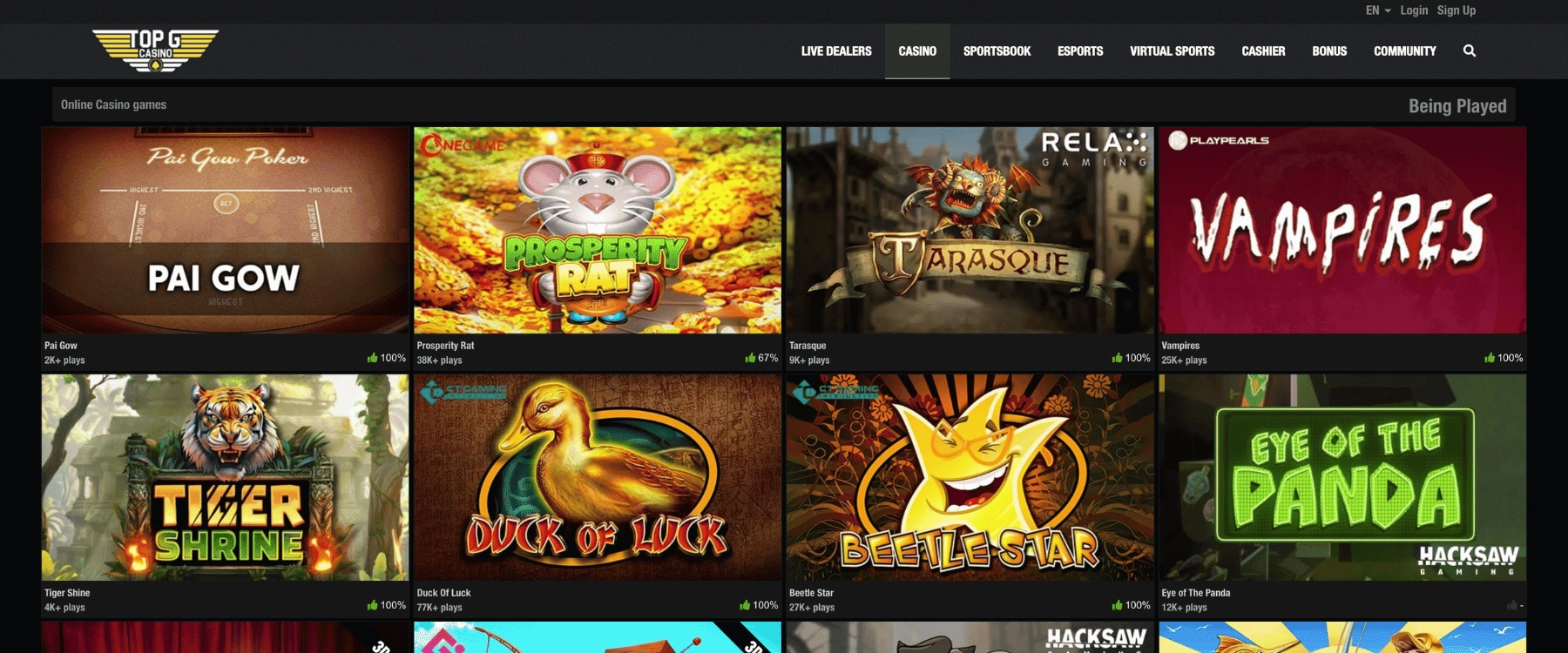 Top G Casino Non GamStop